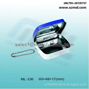 rectangular tin box with hinge, candy box
